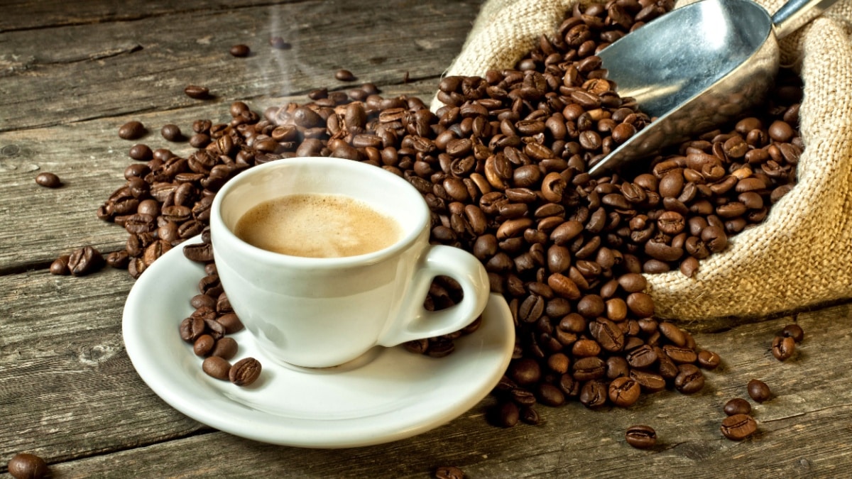 real espresso and coffee grain