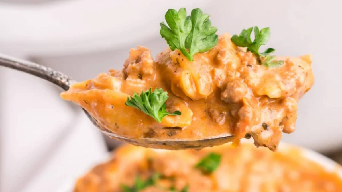 Creamy Beef and Shells