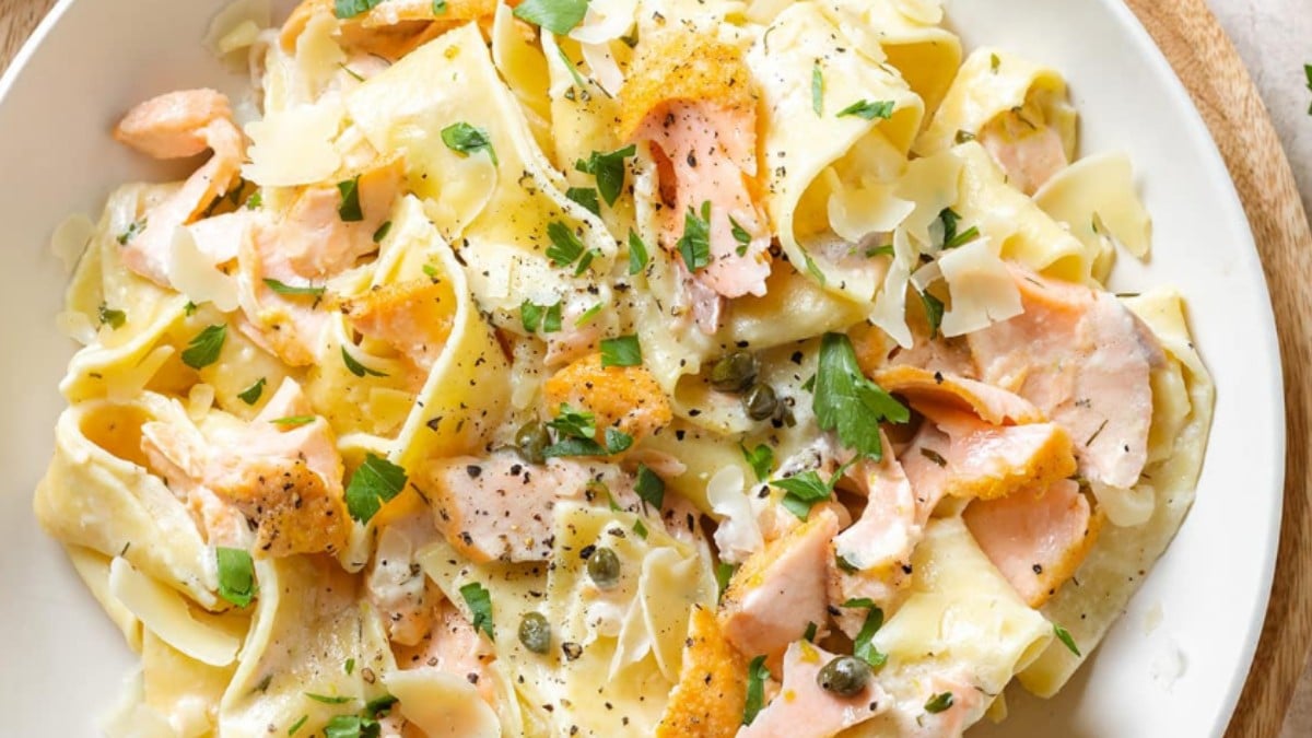 Creme Fraiche Salmon Pasta