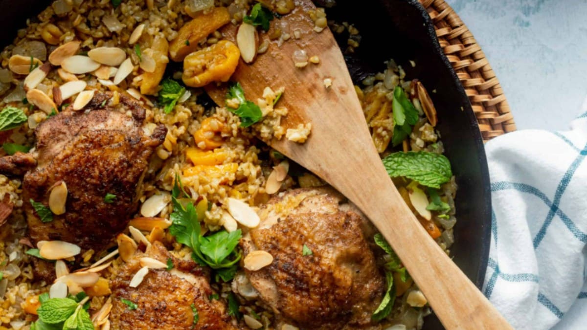 Lebanese Freekeh With Chicken