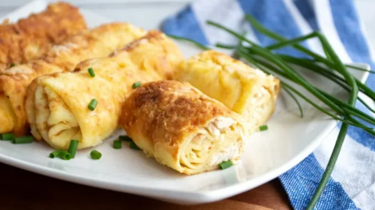 Leftover Chicken Crepes