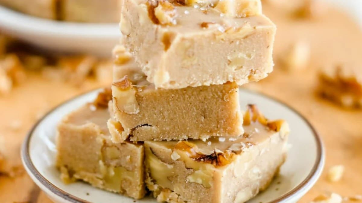 Salted Maple Walnut Tahini Fudge