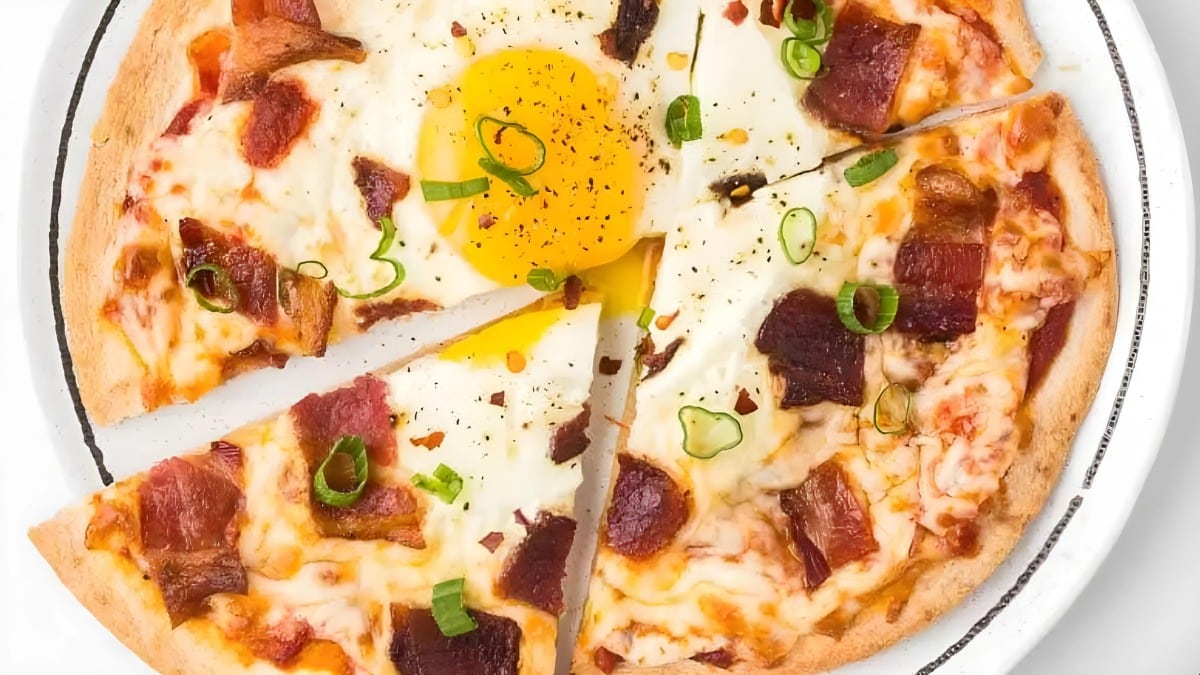 Breakfast Tortilla Pizza