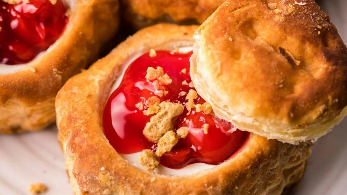 Cherry Cream Cheese Puff Pastries