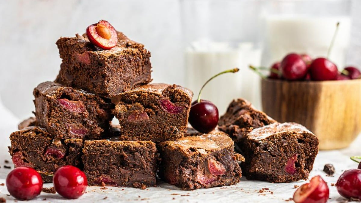 Double Chocolate Cherry Brownies