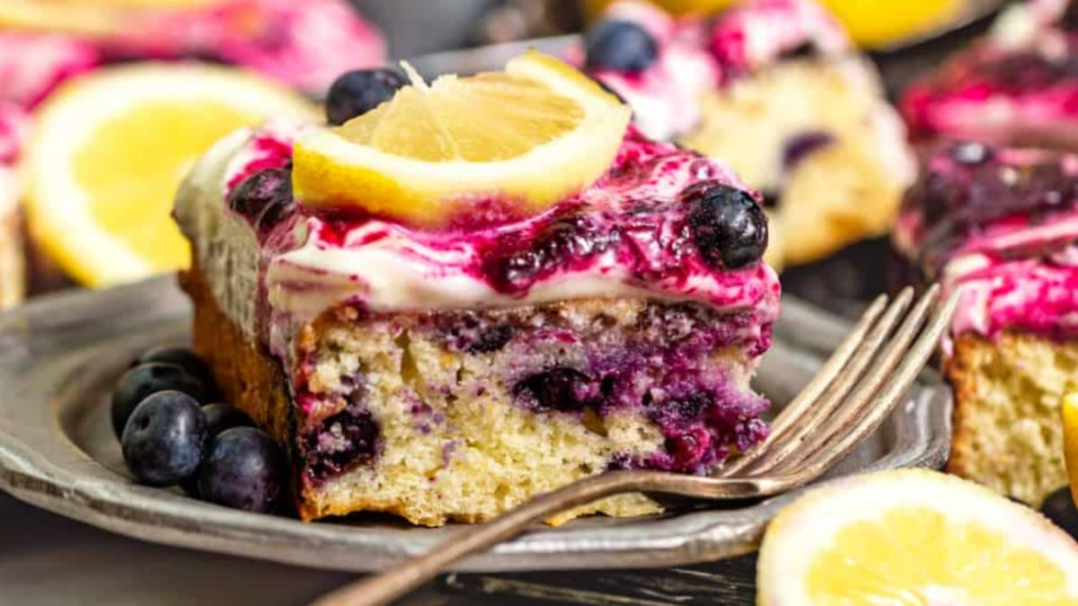 Lemon Blueberry Sheet Cake