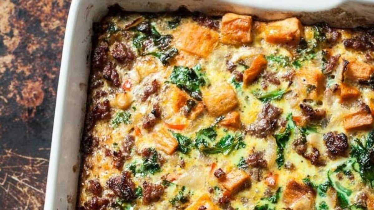 Sweet Potato Sausage Breakfast Casserole